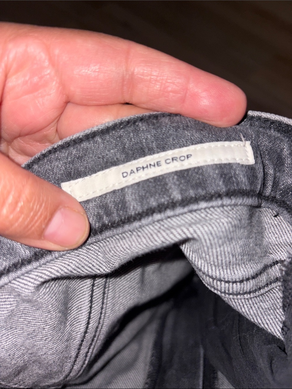 Citizens of Humanity Daphne Crop Jeans Gray Stovepipe Silhouette Size 28 - Picture 3 of 13